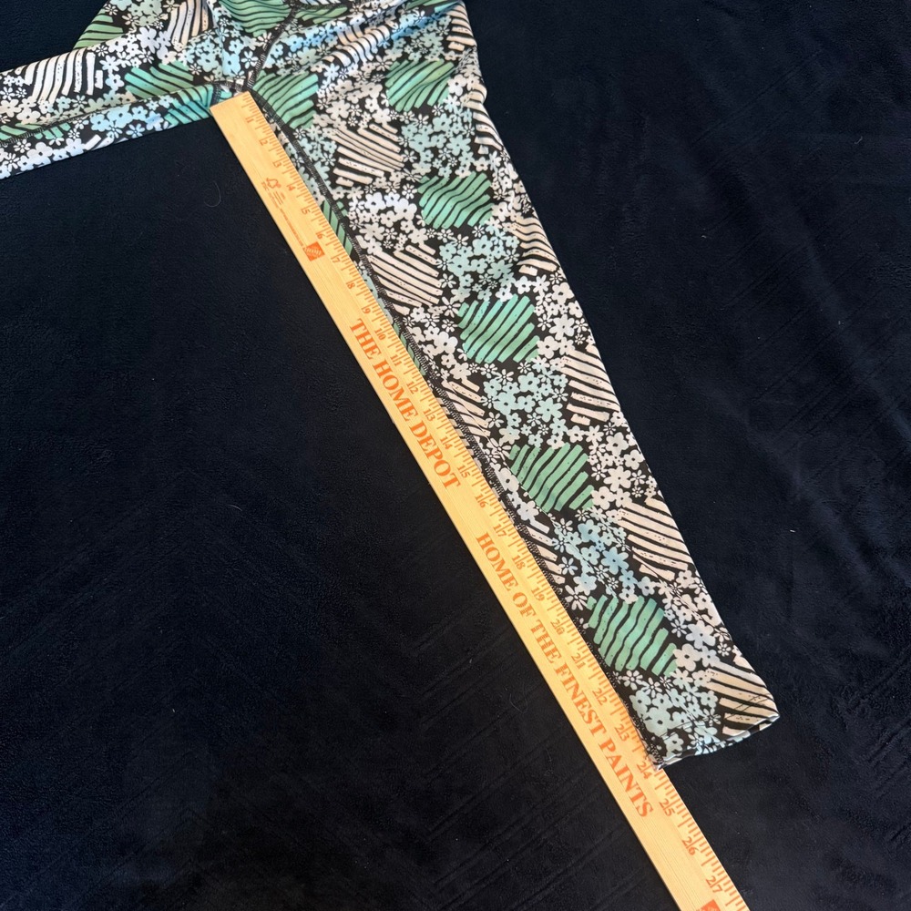 Free People Movement Leggings XS‎ Lose Control Daisy Check Activewear Green - Picture 5 of 7